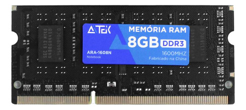 Memória Ram Upgrade Notebook Ddr3 8gb 1600mhz Potente