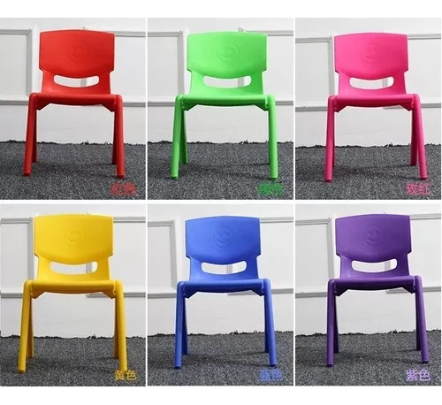 Silla De Plastico Infantil Varios Colores Niños Metinca