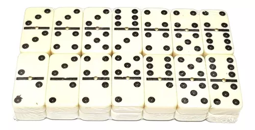 Jogo de Domino Extra Grosso Profissional 12 mm 28 peças Na Lata