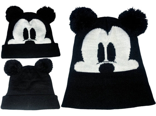 Imagem 2 de 4 de Kit Inverno Infantil Mickey Disney: Touca / Gorro + Luvas