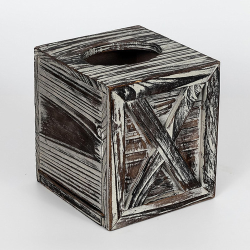 Caja De Pañuelos De Madera, Soporte Para Papel Facial,