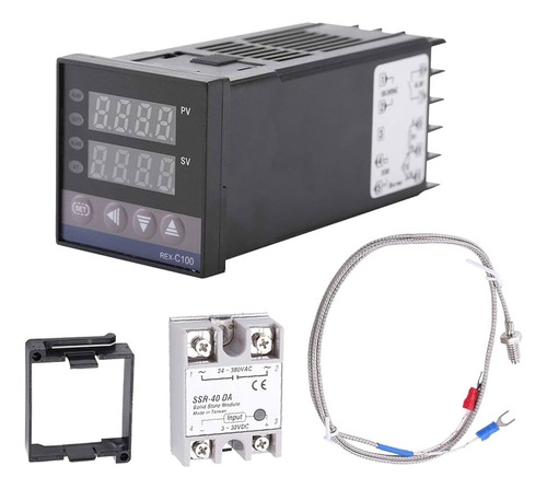 Kit Controlador Pid Temperatura Rex-c100 Relay Y Termocupla