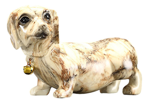 Estatua De Perro De Poliresina En Miniatura Para Decoración