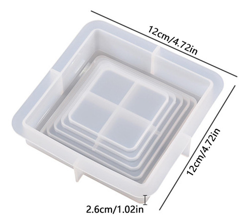 Molde De Bandeja De Silicona Molde De Resina De Silicona Par