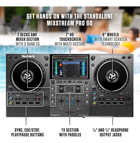 Numark Mixstream Pro Go - Controlador De Dj Independiente Co