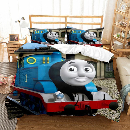 Juego De Ropa De Cama Cartoon Thomas Para Niños