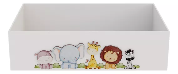 Bandeja Kit Higiene Bebê Em Mdf Quarto Infantil Safari Selva