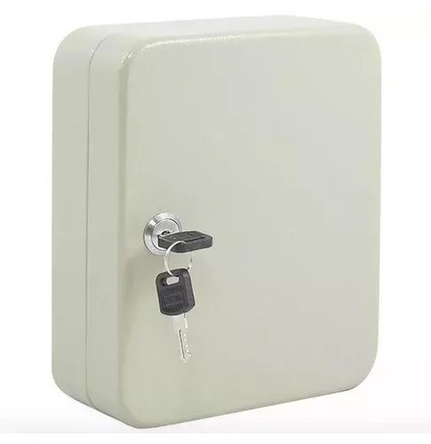 Porta Chaves Cofre Claviculario com 20 Chaveiros Western CL-20 Cinza