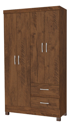 Ropero Closet Moderno Camelia 4 Puertas Y 2 Cajones Rustico