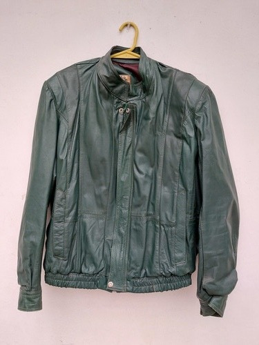 Campera Tinca´s Leather De Cuero Verde De Vaca Talle Xl/xxl