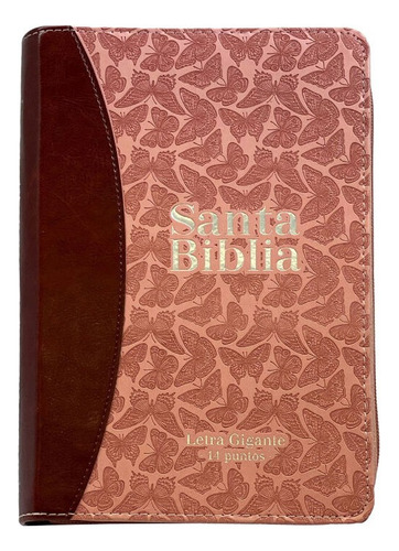 Biblia Rvr60 Tamaño Manual Letra Gigante Mariposas Rosa