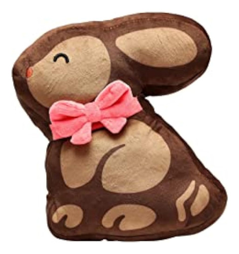 Pearhead Chocolate Bunny Dog Toy, Plush Squeaker Easter Cand