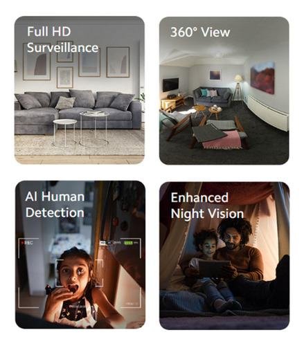 Cámara De Seguridad Xiaomi Mi 360° 1080p Con Visión Nocturna