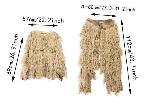Con Capucha Elástica Ghillie Se Adapta A Los Pantalones De