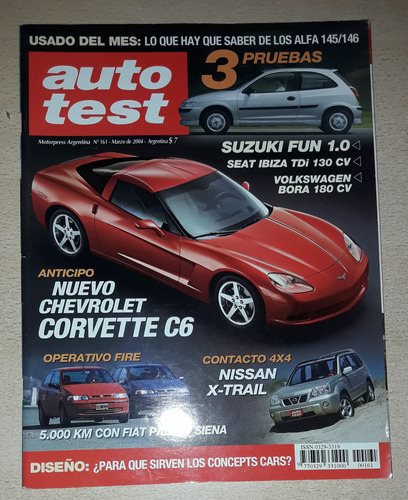 Revista Autotest N°161 Marzo 2004 Nuevo Chevrolet Corvettec6