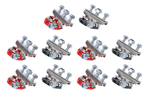 5 Pares De Abrazaderas De Terminales De Batería De Latón Gal