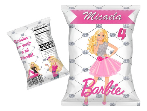 Bolsitas Golosineras Chips Bags Barbie Ken X25 Cumpleaños