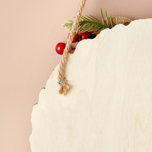 Letrero Colgante Navideño De Madera De Santa Claus De 12 Pul