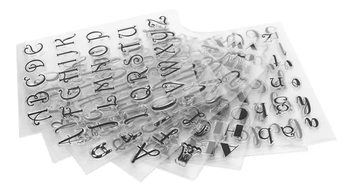 Tamanho pequeno/grande carimbo/selo alfabeto A-Z número 0-9 transparente  selos claros para diy scrapbooking/