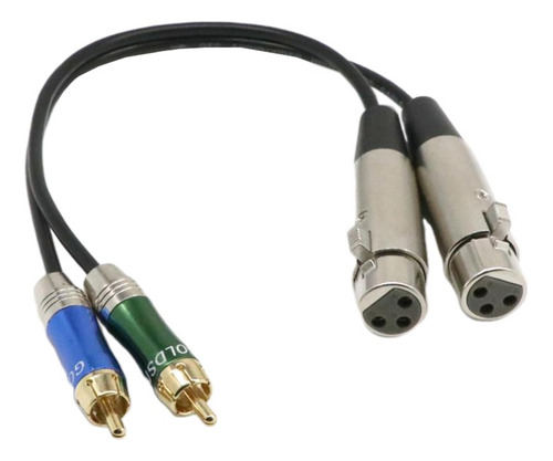 Generic, Cable Doble Xlr A Rca, Resistente 2 Xlr Hembra A 2