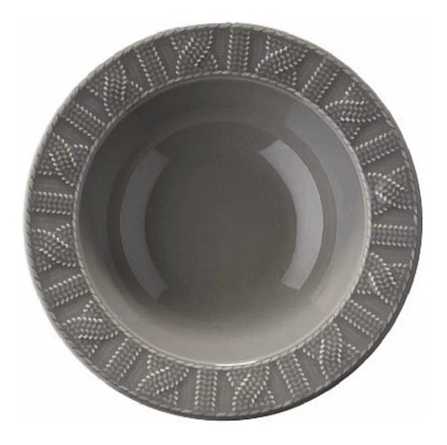 Bowl Compotera Plato Hondo Ceramica Gris Kuthaya Turquia