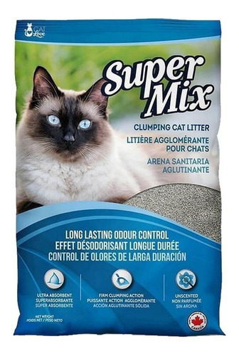 Imagen 1 de 3 de Arena sanitaria aglutinante Super Mix 7.5 kg gato