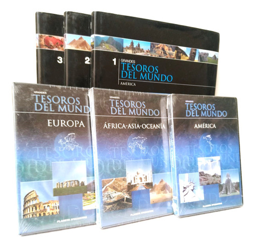 Libros Tesoros Del Mundo Espasa Calpe - 3 Tomos + 3 Dvd
