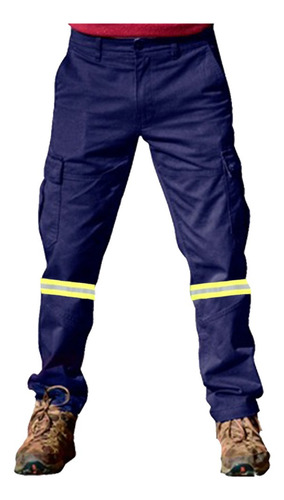 Pantalón Cargo Hombre Trabajo Reforzado C/reflectivo