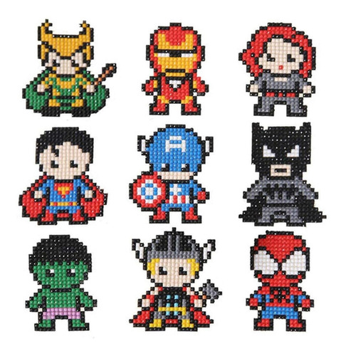 Kit Sticker Pintura Diamantes - Superheroes