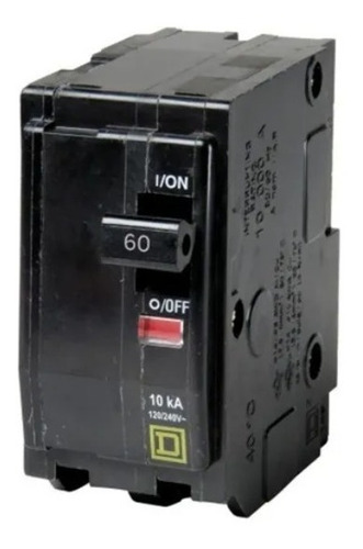 Imagen 1 de 6 de Pastilla Interruptor Termomagnético Qo260 2polo60a Schneider
