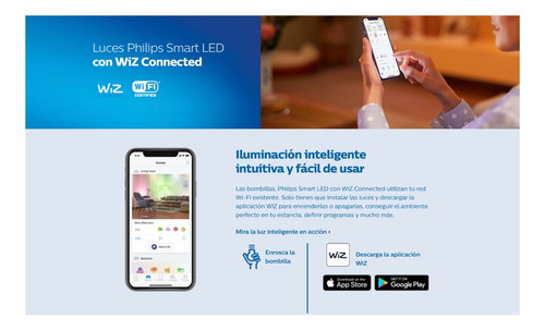 Imagen 5 de 8 de Philips Smart Gu10 Wiz Wifi Multicolores Matter Google Alexa