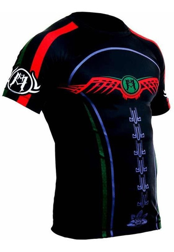 Rashguard Mmachines México Ss Bk Mma Bjj Manga Corta Xg Xl