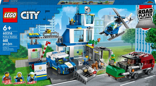 Kit City 60316 Delegacia De Polícia 668pc Lego Quantidade de peças 668