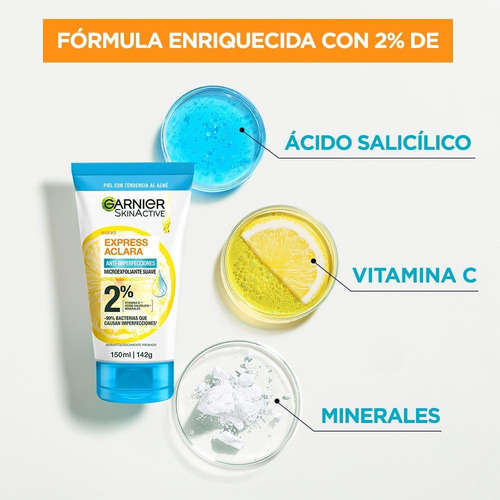 Rutina Express Aclara 4p Antiacné Crema Nutritiva+gel Exfoli Grasa