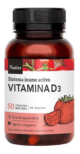 Promo Vitamina D3 X50 Capsulas Natier Apto Vegano