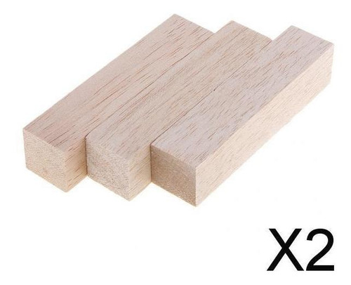 2x3 / 5 Piezas Bloques De Madera De Balsa Diy Modelado