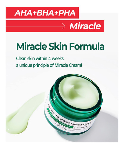 Some By Mi Aha. Bha. Pha 30 Days Miracle Cream, 2.12oz, Crem