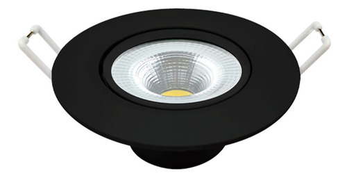 Spot Led Supimpa Embutir Redondo 5w 6500k Bivolt Preto Cor Branco frio 110V/220V