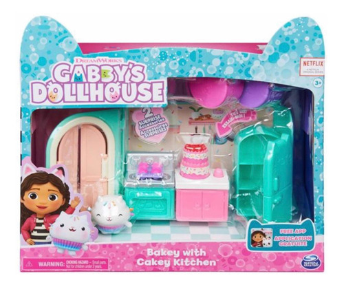 Gabby Dollhouse Play Set Bakey Cakey Kitchen Spin Master