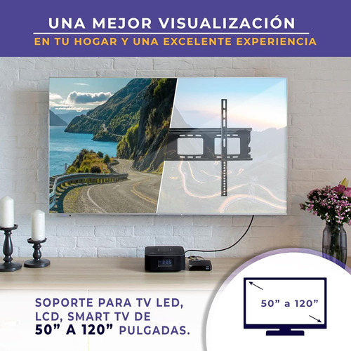 Soporte De Tv Fijo Pantallas De 50 A 120 Link Bits C50120n33