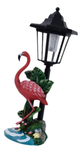 Figura De Flamenco De Patio, Luz Solar Con Energía,