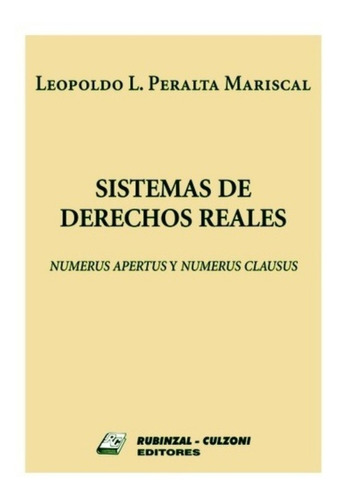 Sistemas De Derechos Reales - Peralta Mariscal, L.