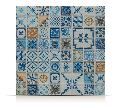 Mallas De Vidrio Acuarela Lisboa Azul 28.5x28.5 Cm 1ra