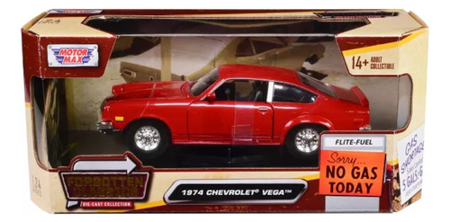 Motormax 1:24 1974 Chevrolet Vega Rojo Clasico Caja 