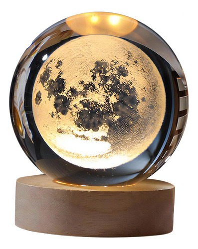 Bola de cristal Night Moon Ball, diámetro: 6 cm, estructura de cúpula, color fijo