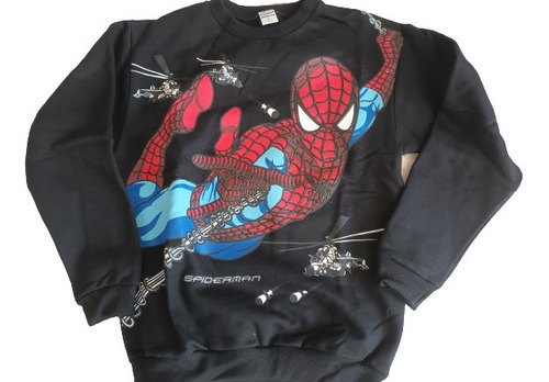 Buzo Frizado Infantil Spiderman,hombre Araña, Talle 6 