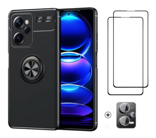 Funda Anillo Poco X5 Pro/ Poco X5(5g) + 3protectores