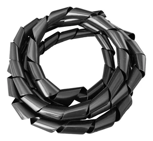 Espiral Para Cables 19mm 3/4 Color Negro 2 Metros Techtools