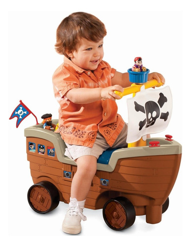Little Tikes Play 'n Scoot Barco Pirata Sonidos Y Accesorios
