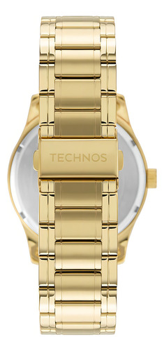 Relógio Technos Masculino Classic Steel 2115mzr/1p Cor da correia Dourado Cor do bisel Dourado Cor do fundo Preto